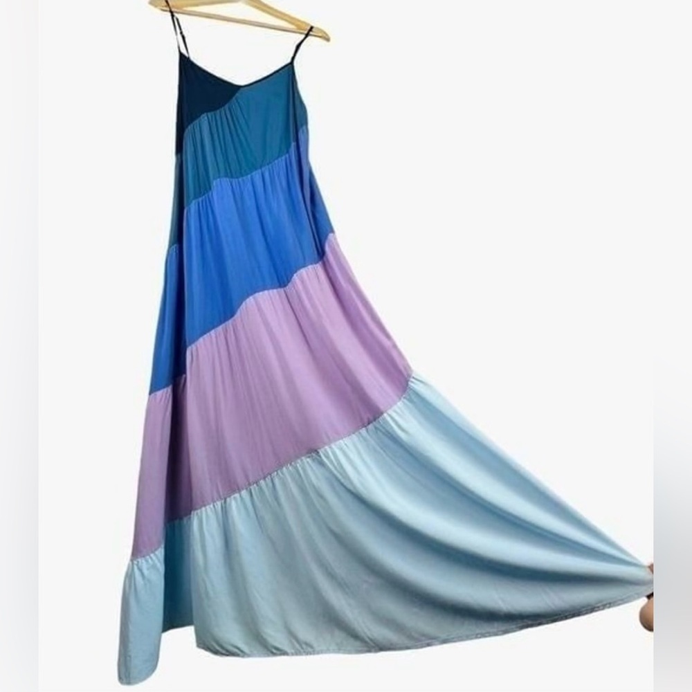 L*Space - Leona Maxi Dress | Sz Small - Blue-Multi | NWT | SUPER RARE COLOR
